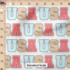 Ruler Scale for USA (Tan Blue Red) by Julie Storie Designs